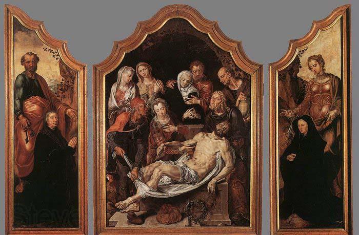 HEEMSKERCK, Maerten van Triptych of the Entombment